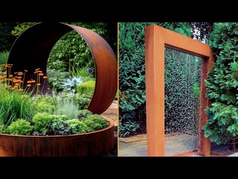 Landscape Design, Garden Ideas Made From Rusted Metal, (62+) Great Ideas