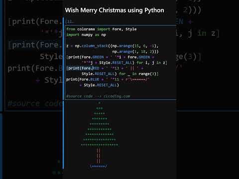 Wish Merry Christmas using Python