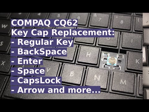 How to Repair KeyCap Key Cap Compaq CQ62 Keyboard Key Replacement Enter Shift Space Del/Delete