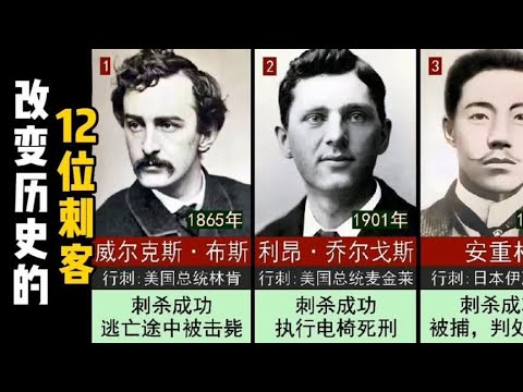 肯尼迪等政要的死亡之神，世界12大刺客，其中有1位女性