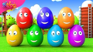 Surprise Eggs Kids Song | Colorful Eggs | BluLoo Nursery Rhymes & Kids Songs