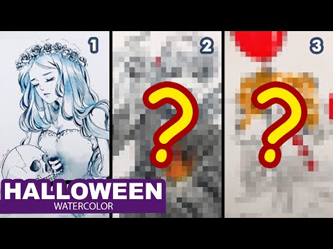 How to draw Halloween characters by Huta Chan