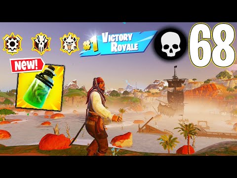 68 Elimination Solo Vs Squads Gameplay Wins (New Fortnite Chapter 5 Season 3 PS4 Controller)