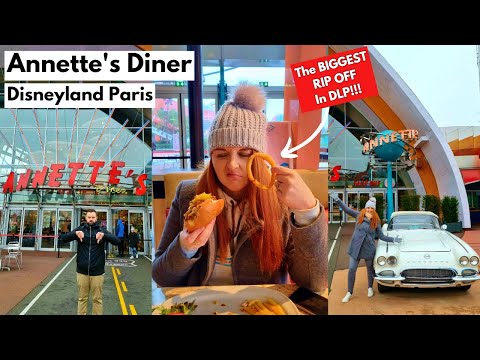 This Is The WORST Food In Disneyland Paris!!! Annettes Diner, EXPENSIVE & TERRIBLE Service