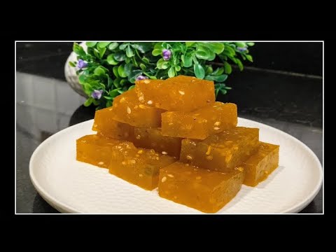 Deepawali Special Coconut Jaggery Burfi - Karachi Halwa Recipe