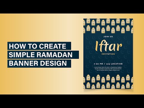 Ramadan Iftar Banner Design | Adobe Illustrator Tutorial