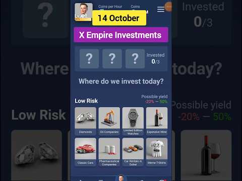 X Empire Investments today | 14 October Stock Exchange | Where we invest Musk Empire Today