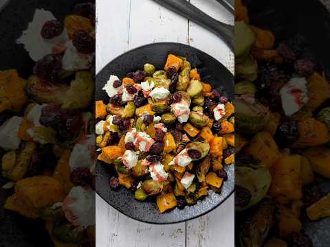 Roasted Butternut Squash and Brussels Sprouts Salad #shortsfeed #shorts #youtubeshorts #thanksgiving