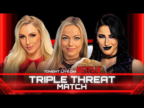 WWE 2K24 | Liv Morgan VS Rhea Ripley VS Charlotte Flair - Triple Threat Match | Raw