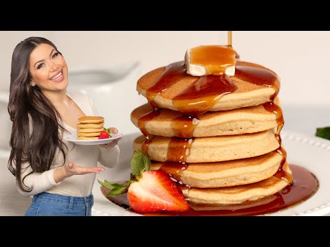 SUPER FLUFFY HOMEMADE PANCAKE RECIPE (EASY)