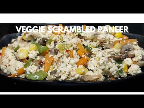 Veggie scrambled paneer salad | weight loss recipe |