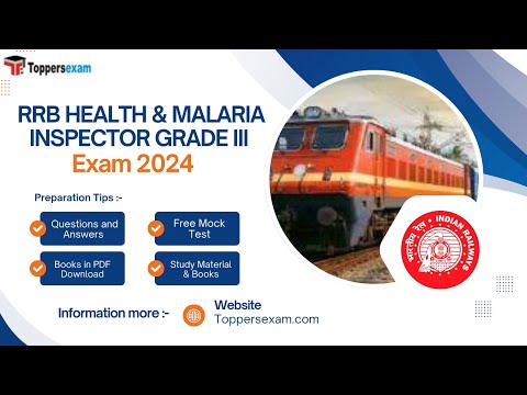 RRB HEALTH & MALARIA INSPECTOR GRADE III Online Test Series, Syllabus 2024, Question Paper, Book PDF