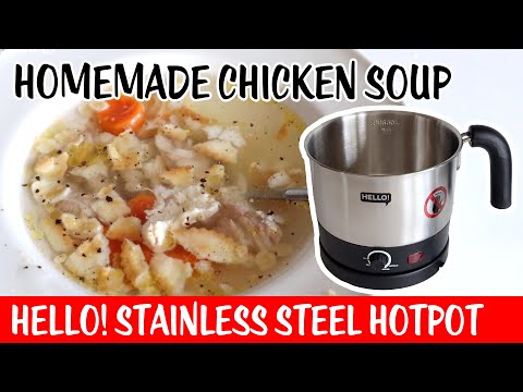 Cooking Homemade Chicken Soup In A HotPot