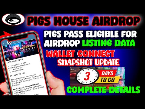 Pigs House Airdrop Biggest Update l Pigs Airdrop Smart Stake New Updated l Pigs Final listing Data