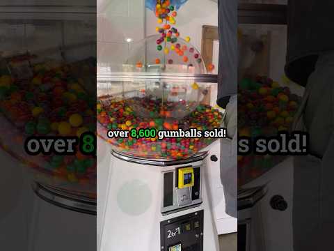 Our GIANT Gumball Machine Sold OVER 8000 Gumballs!