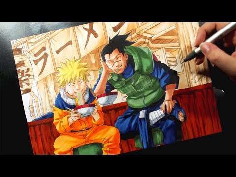 Speed Drawing - Naruto and Iruka #NARUTUBRO