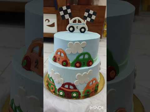 Car theme cake 🚙🚗 simple car theme cake #cake #ytshort #sarika #music