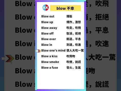 【零基礎英文短語】blow #英文  #英文短語 #常見短語 #基礎英文短語 #跟讀英文單詞 #英文聽力