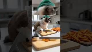 🍟Ragdoll Cat’s French Fry Challenge! The Purr-fect Crispy Fries 🐾✨#CatChef #薯條時刻 #cat #cute #funny