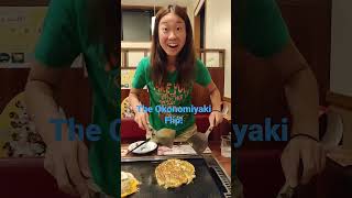 Cute Japanese Girl Flipping Okonomiyaki in Japan #shorts #japan #okonomiyaki