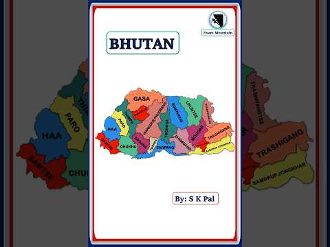 Bhutan Provincial Map / Bhutan State Map / Bhutan Map