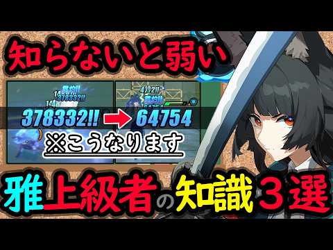 【ゼンゼロ】初心者でもわかる！雅の上級者の知識３選！会心率88%？異常マスタリーは不要？溜め3段の弱点2選【しどうちゃん】【ゼンレスゾーンゼロおすすめ育成・装備・編成・攻略】