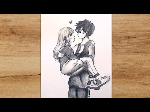 How to Draw an Anime Couple Hugging Easy| Pencil Drawing Tutorial