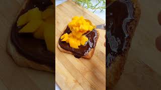 2 min sweet toast  for your sweet craving and cheat meal but guilt-free #shorts #healthfood #mango