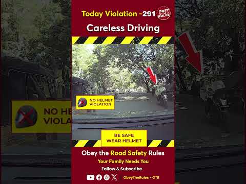 TODAY VIOLATION-291 Careless Driving #otr #chennaitrafficpolice #obeytherules