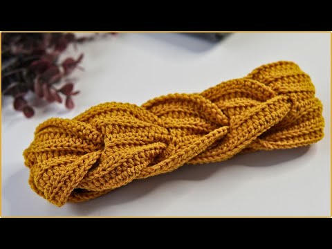 AMAZING Two-Piece BRAIDED Headband | Step-by-step Crochet Tutorial