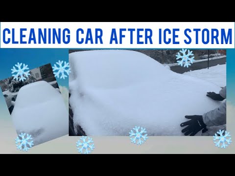 Cleaning Car after Ice Storm