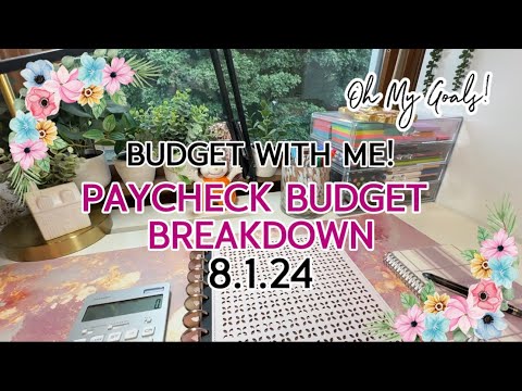 Paycheck Breakdown 8.1.24 - Budget With Me! | Real Numbers! | Costco Story😭😂 | Oh My Goals!