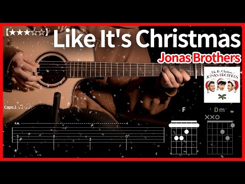 717.Jonas Brothers - Like It's Christmas 기타커버【★★★☆☆】 | Guitar tutorial |ギター 弾いてみた 【TAB譜】