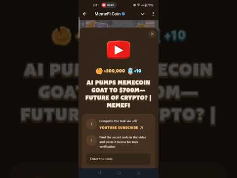 AI PUMPS MEMECOIN GOAT TO $700M-FUTURE OF CRYPTO? | MEMEFI | Memefi New Video Code (Working)