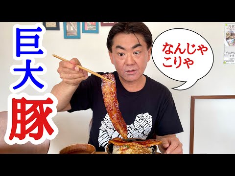 【富山グルメ】丼からはみ出る超BIGな豚バラ丼！ボリュームが半端ない定食屋さん！