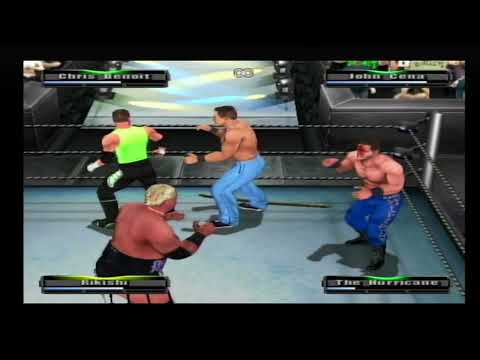 WWE WrestleMania XIX - Chris Benoit & John Cena Vs Rikishi & The Hurricane - Hardcore Match