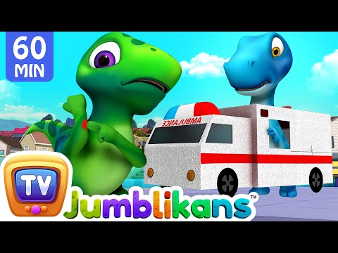 The Ambulance Pretend Play Song with Jumblikans Dinosaurs + More ChuChuTV Toddler Learning Videos