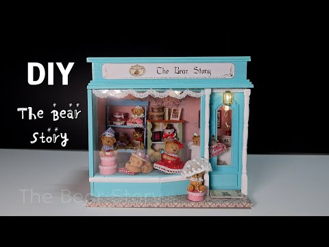 DIY Miniature Dollhouse Kit l The Bear Story l 베어 스토리 l F-016 l 책꽂이 미니어처 miniature 쉽게 만들기