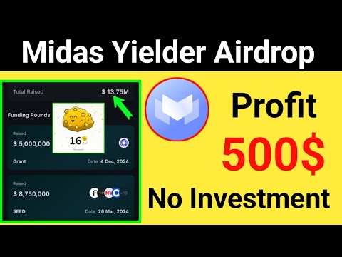 Midas telegram airdrop full guide | midas yielder airdrop backed by coinbase