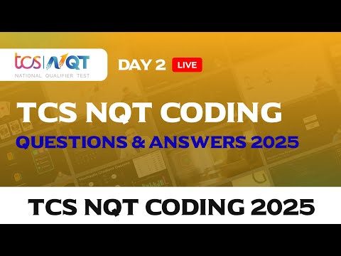 TCS NQT Coding Questions & Answers 2025| On Campus Updates