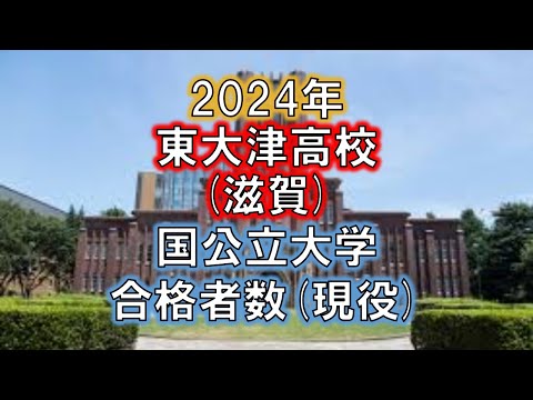 東大津高校(滋賀) 2024年国公立大学合格者数(現役)