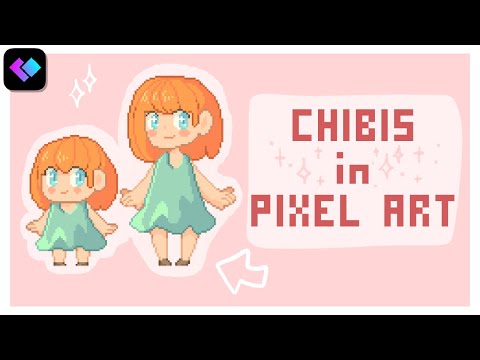 How to draw PIXEL ART ANIME CHIBIS | 10/10 very cute, will impress your weeb friends