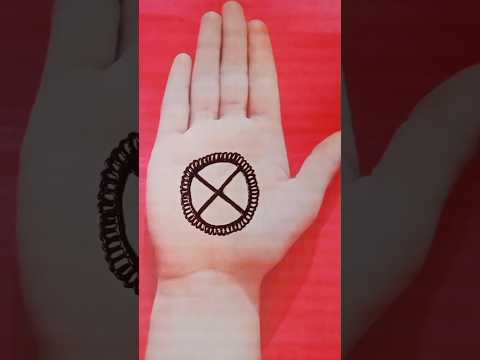 X letter easy mehndi trick #mehndi #trending #easymehndi #ytshorts #shorts #viral