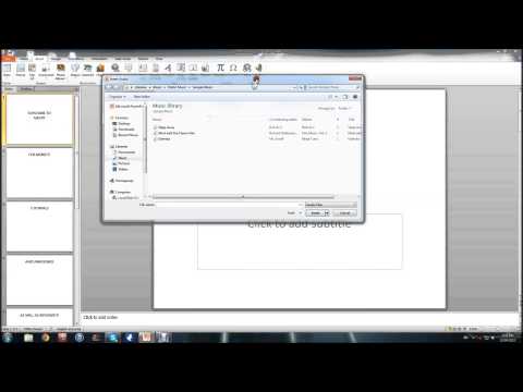 How To play a Song Through a PowerPoint - 2010 Edition