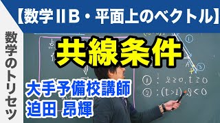 共線条件【数学ⅡB・平面ベクトル】