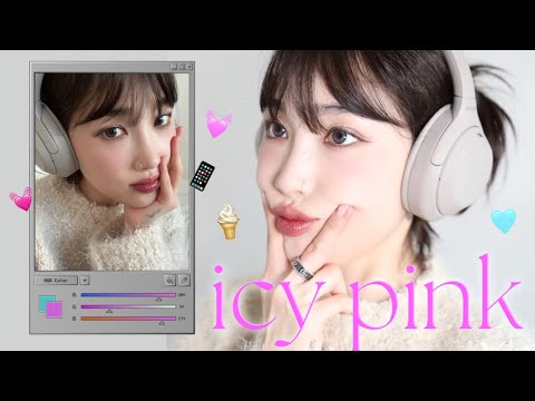 JPN)힙한Ver.아이시 핑크 메이크업💜신상 팔레트+신상 탕후루립🍓(feat.고소의 꿈..)