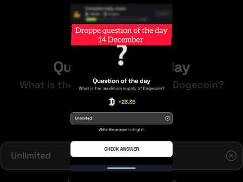 DROPEE 14 DECEMBER QUESTION OF THE DAY