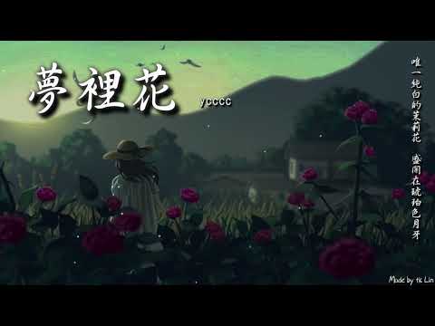 ycccc - 夢裡花「唯一純白的茉莉花，盛開在琥珀色月牙。」[ High Quality Lyrics ] tk推薦