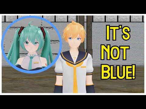 [MMD Talkloid] Len's presentation on Miku's hair color