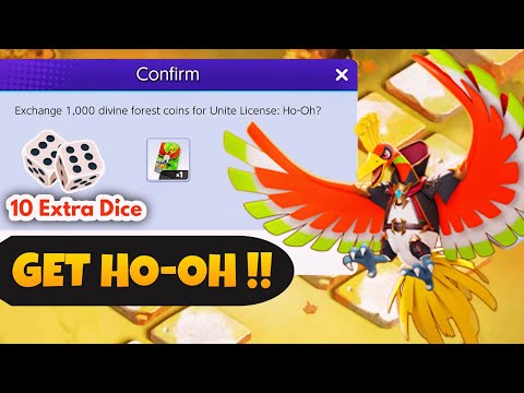 Get Permanent License Ho-Oh with 10 Extra Dice - Pokémon Unite